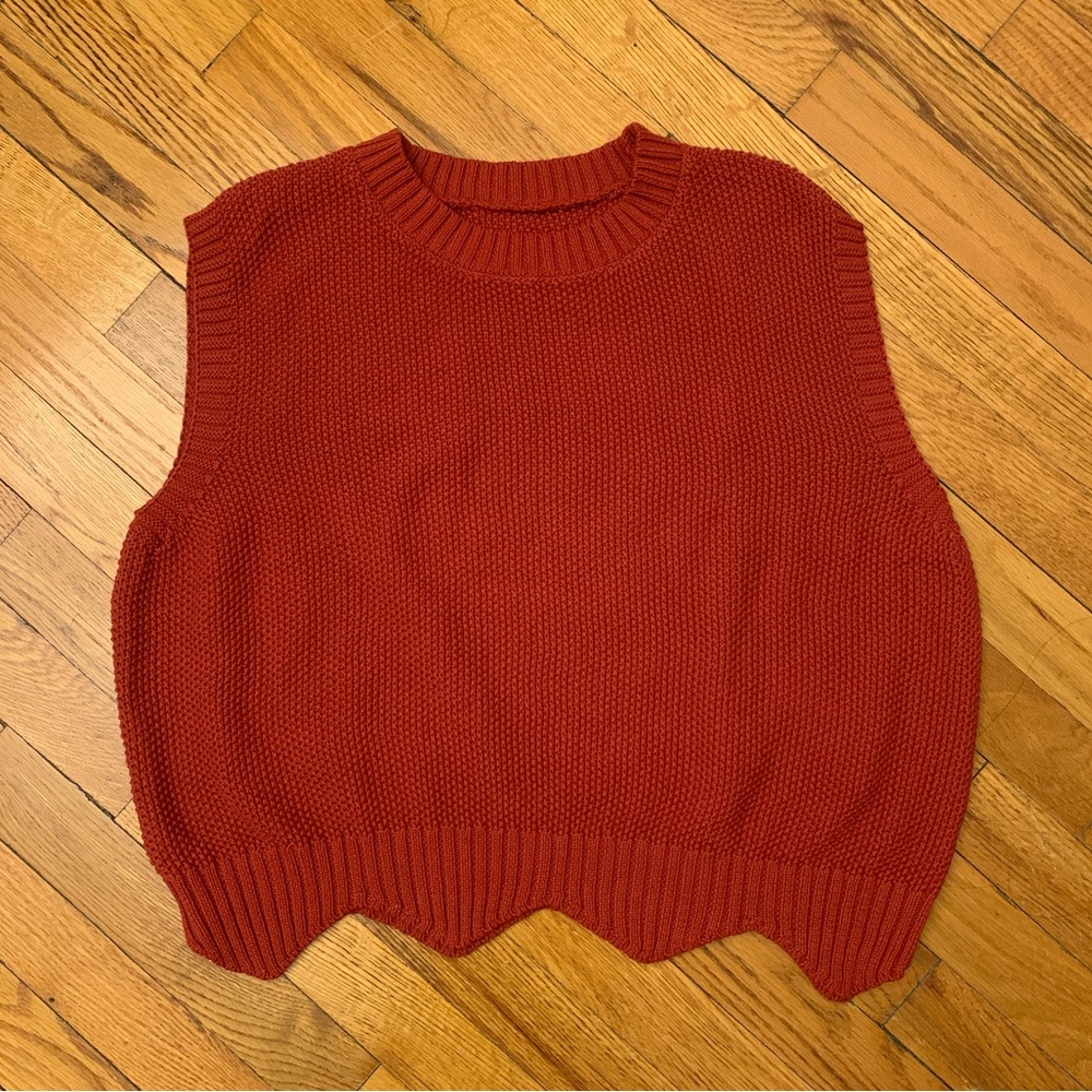 Burnt orange sweater vest